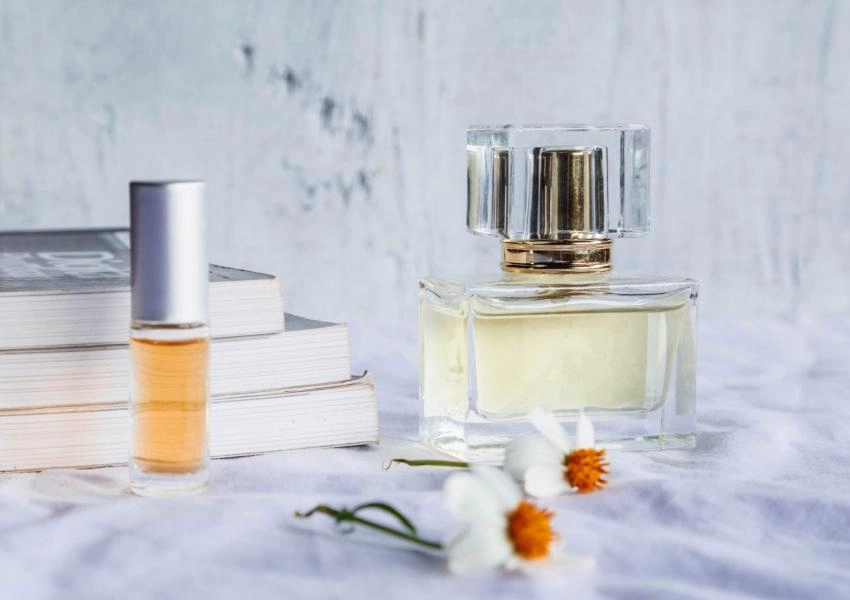 light-colored perfume