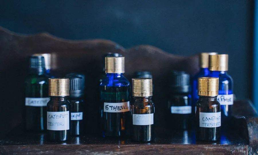 Análisis de muestras de laboratorio de perfumes