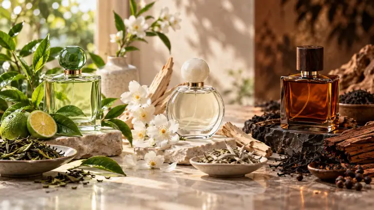 عطر الشاي الأخضر، أو الشاي الأسود، أو الشاي الأبيض