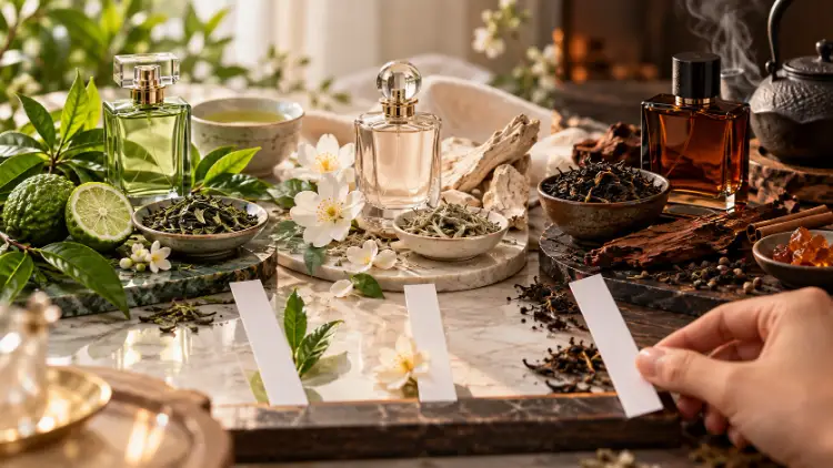مقارنة بين عطور الشاي الأخضر والأسود والأبيض