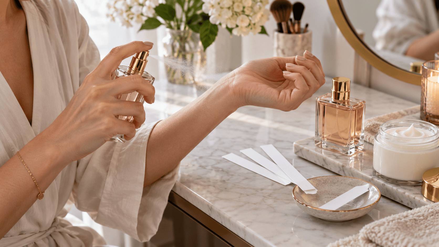 perfume layering test process
