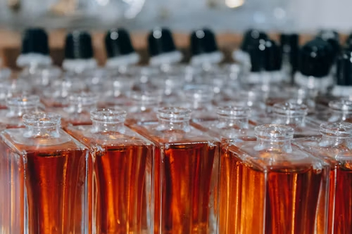 many bottles of perfume